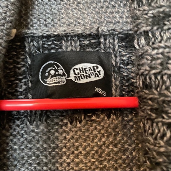 Cheap Monday Open Black/Gray Long Cardigan XS/S - Picture 4 of 5